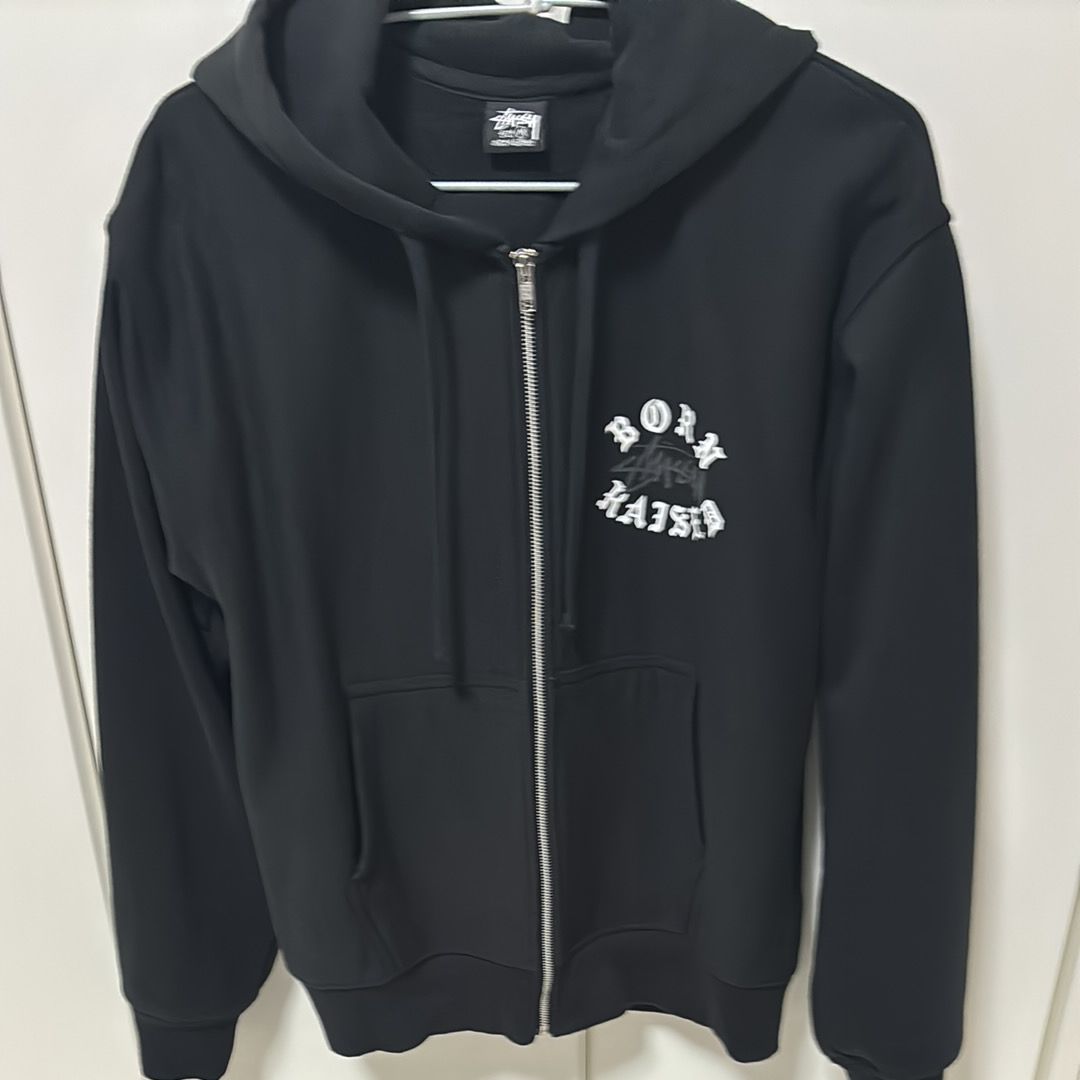Stussy Born x Raised Logo Zip Hoodie "Black"