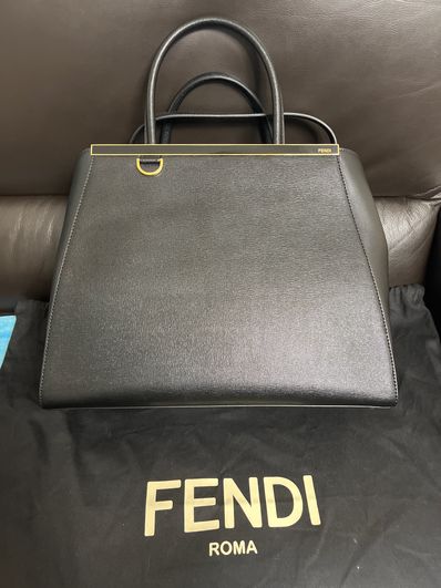 FENDI 2Jours Leather 2WAY Bag "Black"