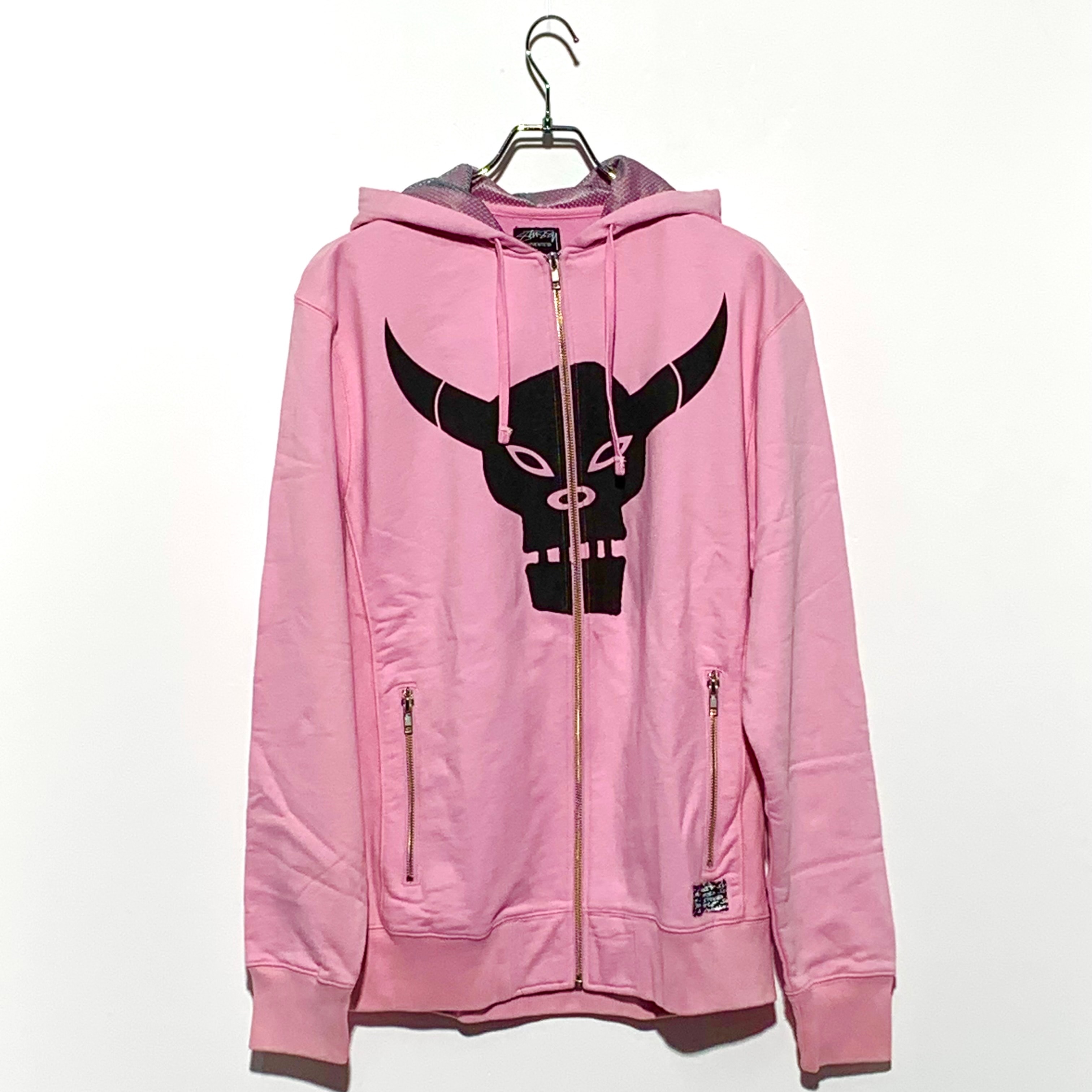 STUSSY FUTURA COW LOGO ZIP HOODIE Pink