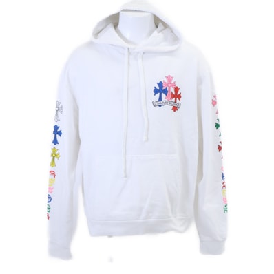Chrome Hearts Multicolor Cross Pullover Hoodie "White"