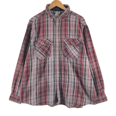古着 カーハート Carhartt 長袖 フランネルチェックシャツ メンズXL相当/eaa515045