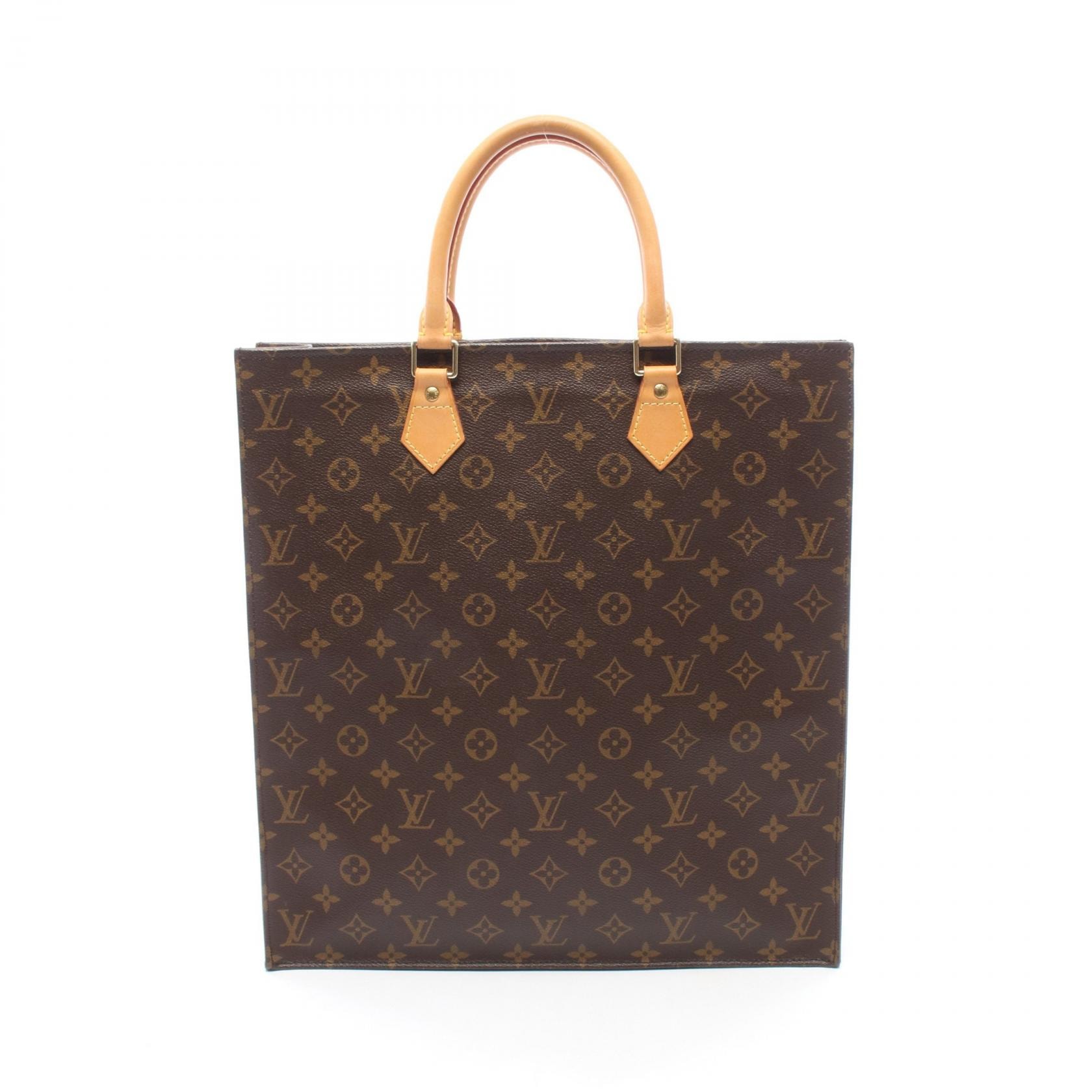 ルイ・ヴィトン LOUIS VUITTON サックプラ モノグラム トートバッグ バッグ PVCコーティングキャンバス レザー モノグラム レディース ブラウン系 M51140 【中古】