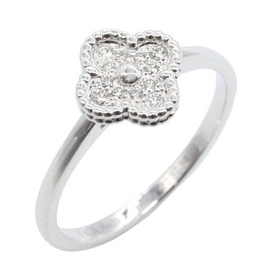 ヴァンクリーフ&アーペル Van Cleef & Arpels スウィートアルハンブラ ダイヤ リング リング・指輪 ジュエリー K18WG(ホワイトゴールド) ダイヤモンド レディース シルバー系 / クリア系 VCARO85800 【中古】