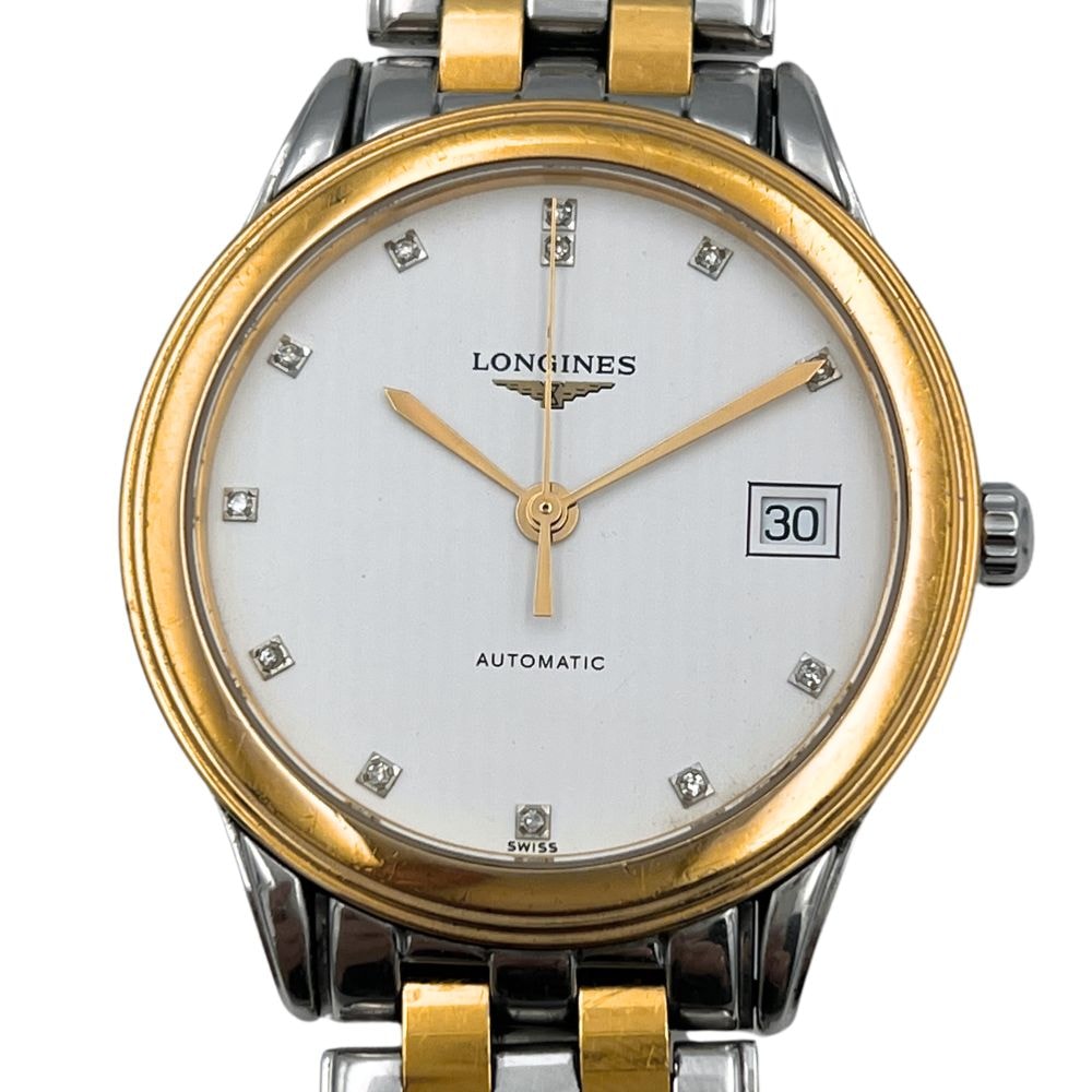 LONGINES ロンジン L4.774.3 フラッグシップ 12Pダイヤ デイト 自動巻き メンズ 腕時計 C1415