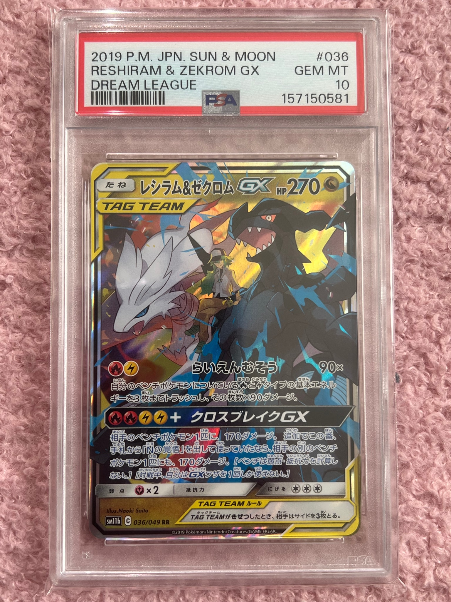 レシラム&ゼクロムGX (N) RR[SM11b 036/049](強化拡張パック「ドリームリーグ」)