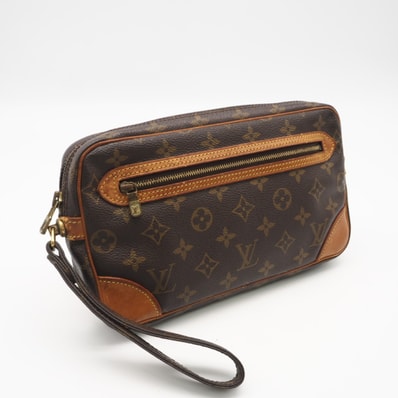 LOUIS VUITTON ルイ・ヴィトン モノグラム マルリー ドラゴンヌGM M51825 セカンドバッグ ブラウン コーティングキャンバス レザー レディース