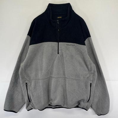古着 ノーティカ NAUTICA USA製 トレーナー コンペティション ワンポイントロゴ 大きいサイズ フリース 2XL ブラック系 メンズ