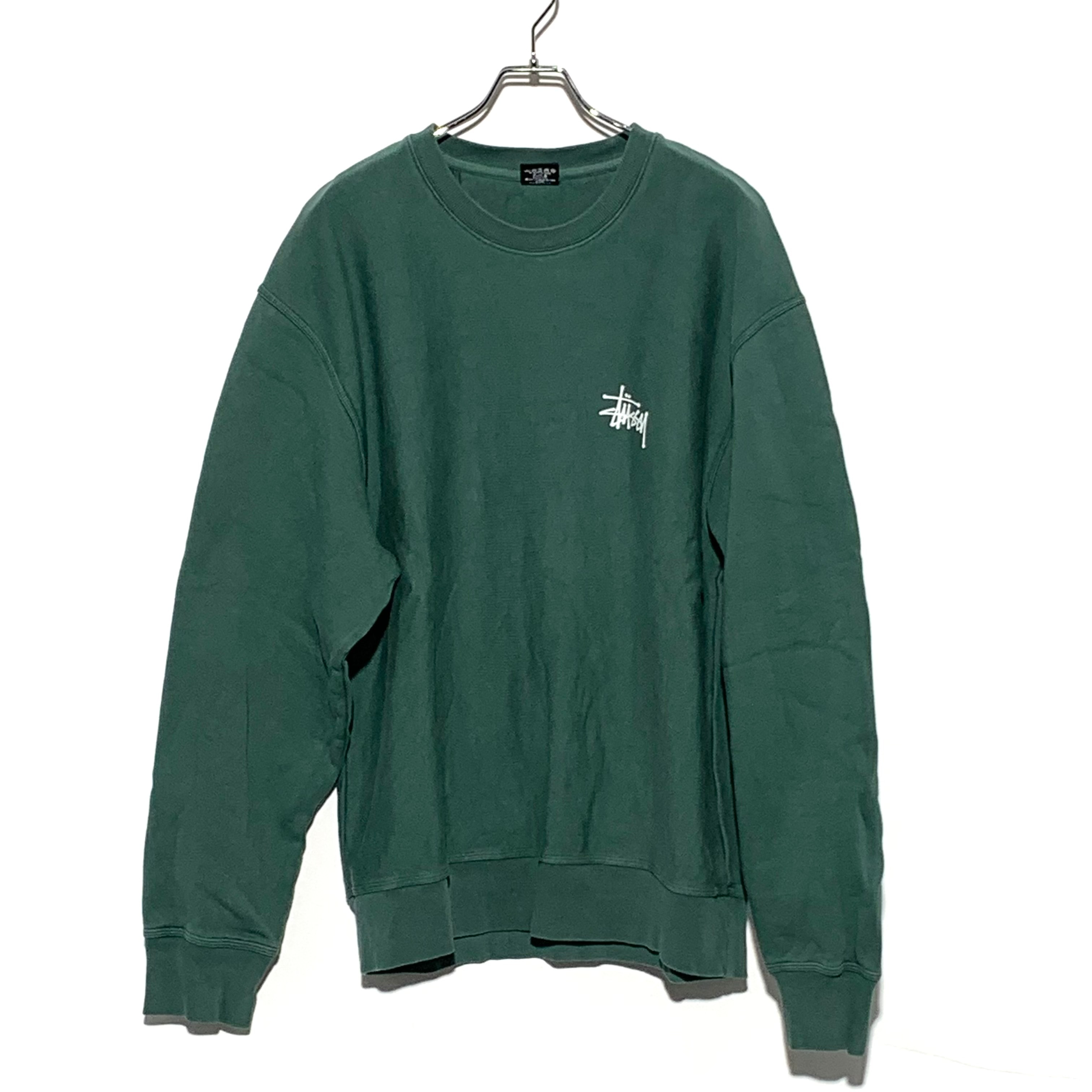ステューシー ロゴクルーネックスウェット グリーン