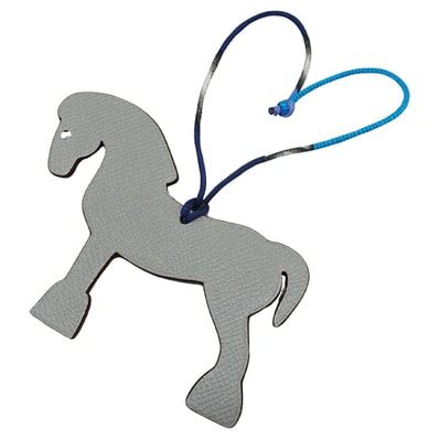HERMES エルメス バッグチャーム プティアッシュ 馬 ホース エルミ― アネモネ/ブルーグラシエ トリヨン/エプソン 新品未使用