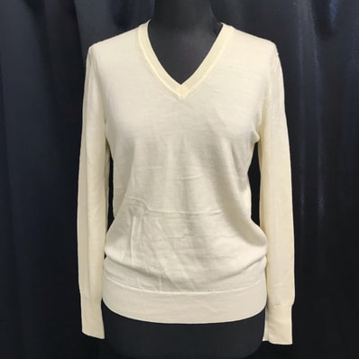 UNIQLO【ユニクロ】長袖ウールセーター【レディースM/アイボリー/ivory】Tops/sweater/knit◆BJ062-f