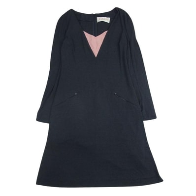 Chloe クロエ ワンピース Vネック ポケット付き ワンピース チャコール系【中古】