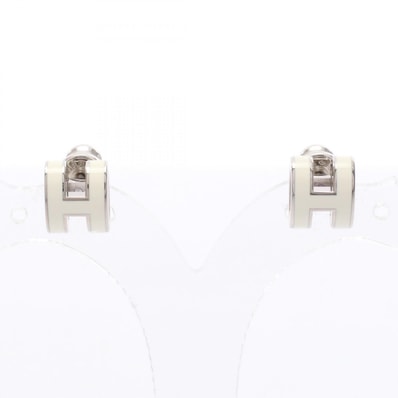 エルメス HERMES MINI POP H ミニポップアッシュ ピアス ジュエリー ステンレススチール レディース シルバー系 / アイボリー系 【中古】