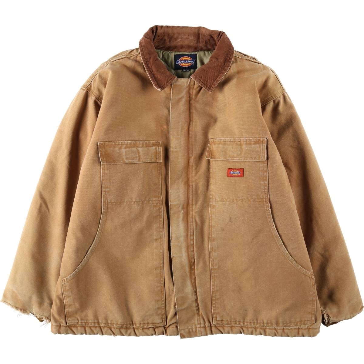 古着 ディッキーズ Dickies トラディショナルコートタイプ 中綿入り ダックワークジャケット メンズXL相当/eaa645744
