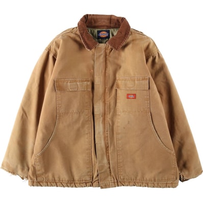 古着 ディッキーズ Dickies トラディショナルコートタイプ 中綿入り ダックワークジャケット メンズXL相当/eaa645744