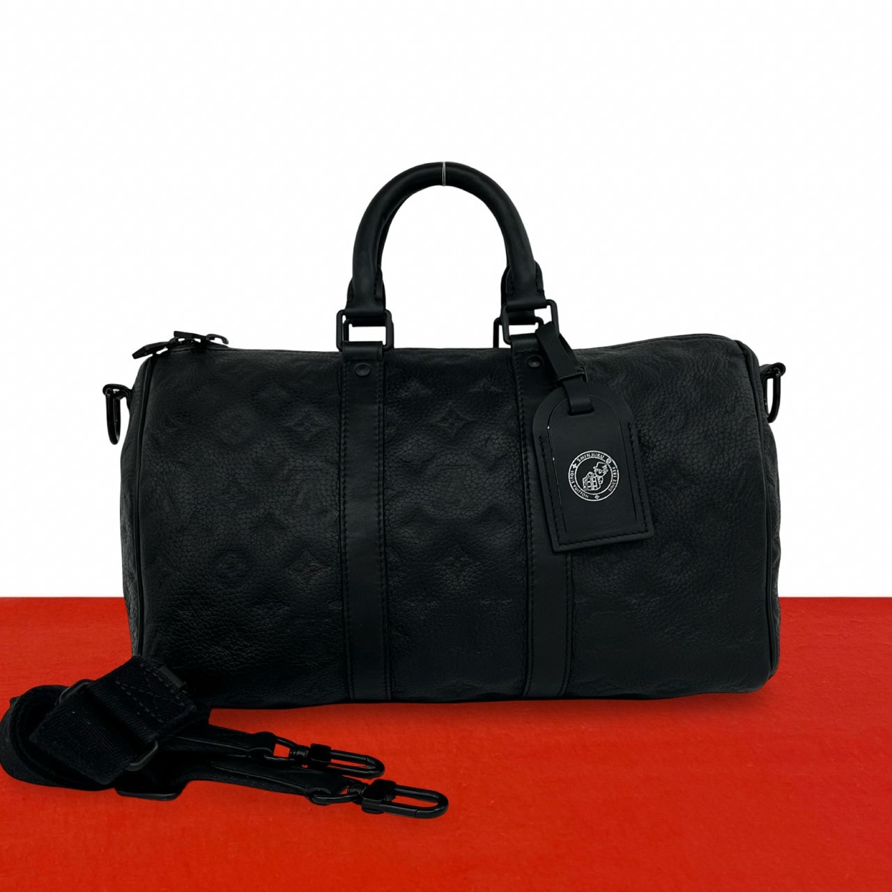 LOUIS VUITTON ルイヴィトン キーポル 35 バンドリエール モノグラム トリヨン レザー ショルダーバッグ ブラック
505-4