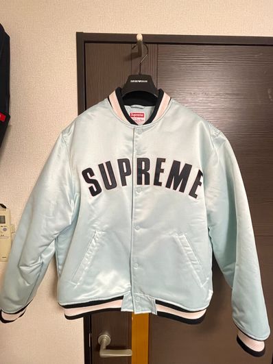 Supreme / Mitchell & Ness® Satin Varsity Jacket "Blue"