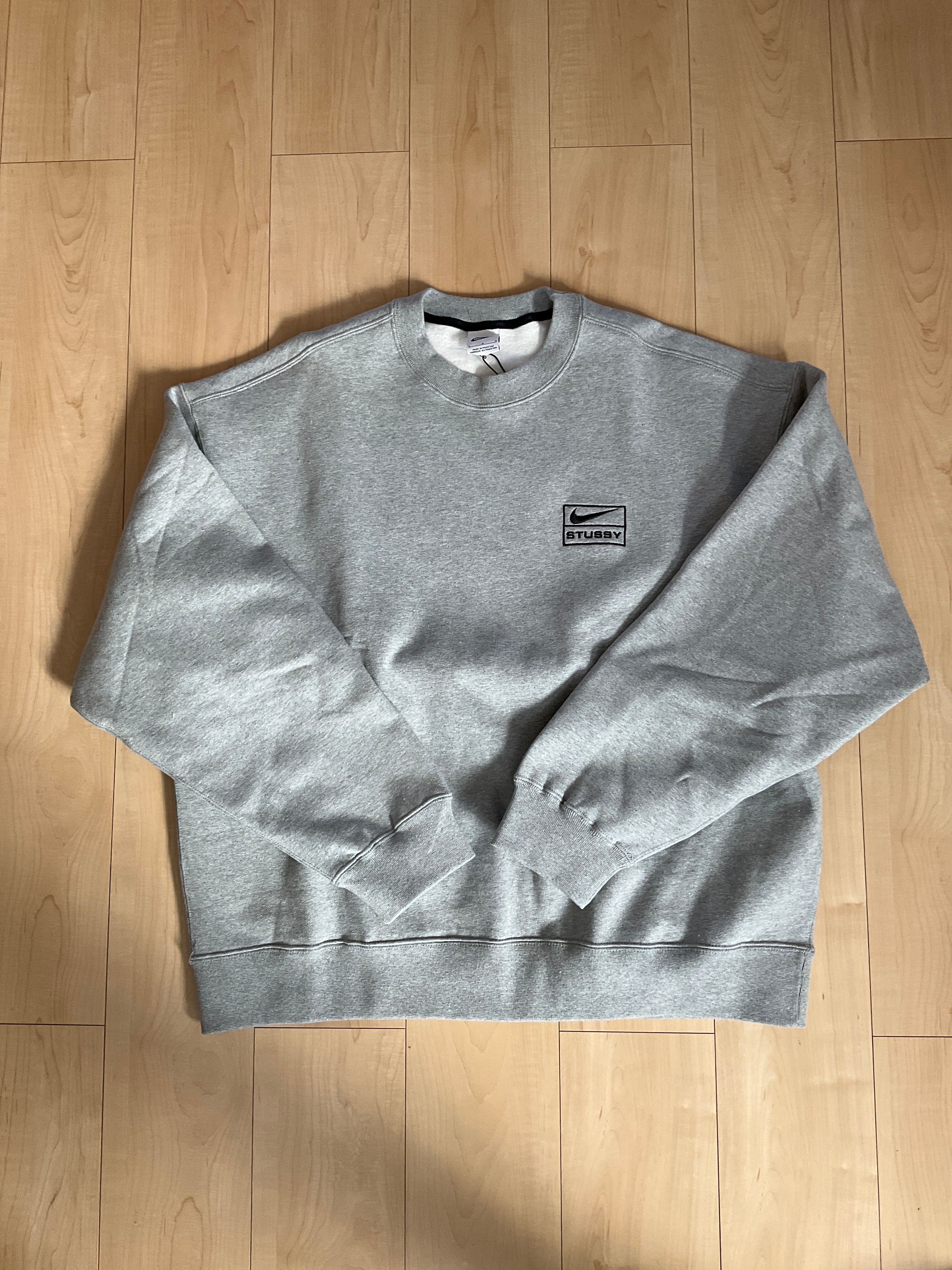 Stussy x Nike Fleece Crew (US Size) "Grey" DO9337-063