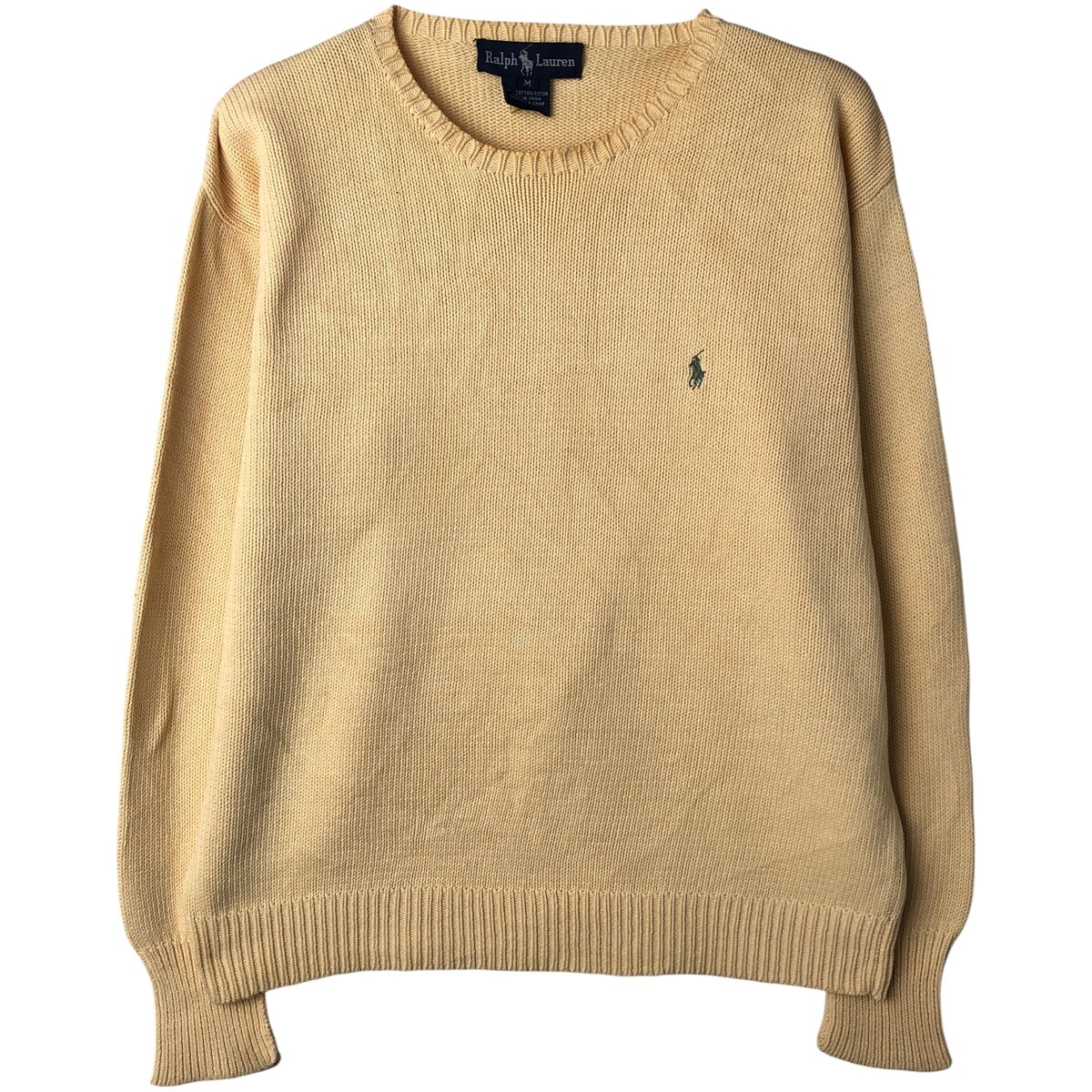 古着 ラルフローレン Ralph Lauren コットンニットセーター メンズM相当/eaa608716