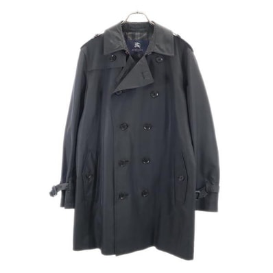 BURBERRY バーバリー 三陽商会 チェック柄 シルク トレンチコート L グレー系
