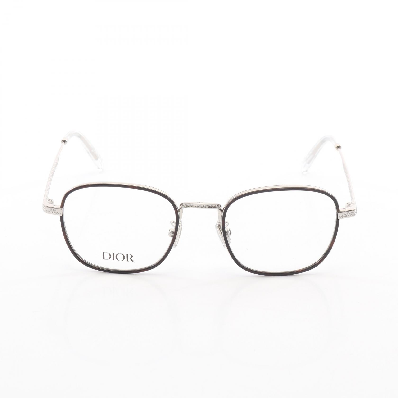 ディオール Dior 度なし メガネ 衣料品 メタル メンズ シルバー系 BOTANICAOS3UF50049 【新品】