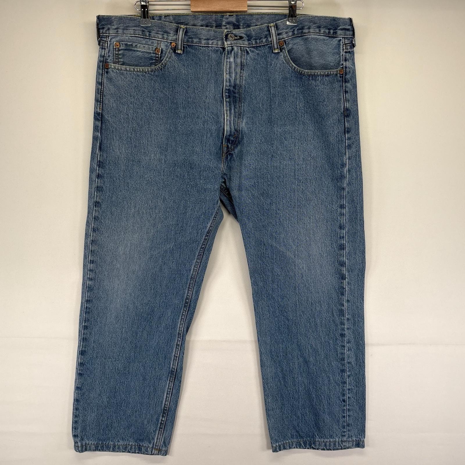 古着 リーバイス Levi's デニム パンツ ジーンズ 5ポケット 505 ストレート ジッパーフライ W42 L30  ブルー系 メンズ