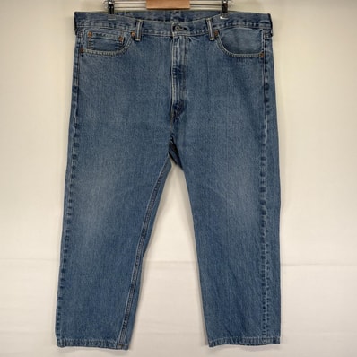 古着 リーバイス Levi's デニム パンツ ジーンズ 5ポケット 505 ストレート ジッパーフライ W42 L30 ブルー系 メンズ
