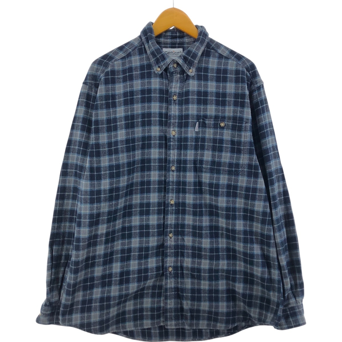 古着 カーハート Carhartt 長袖 ボタンダウン ライトネルチェックシャツ メンズXL相当/eaa524721