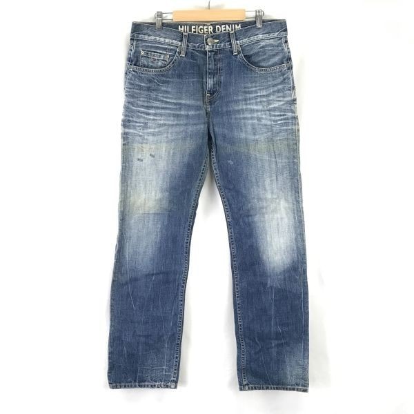 ヒルフィガーデニム/HILFIGER DENIM★ダメージ加工/デニムパンツ/ジーンズ【メンズW32L32/股下83cm/青/blue】Pants/Trouser◆mBH568