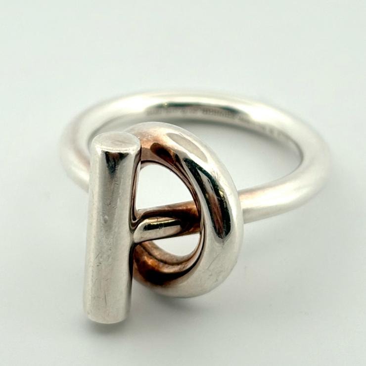 HERMES エシャペ MM #58 Ag925 シルバー925 リング 指輪 鑑定済み 正規品 エルメス