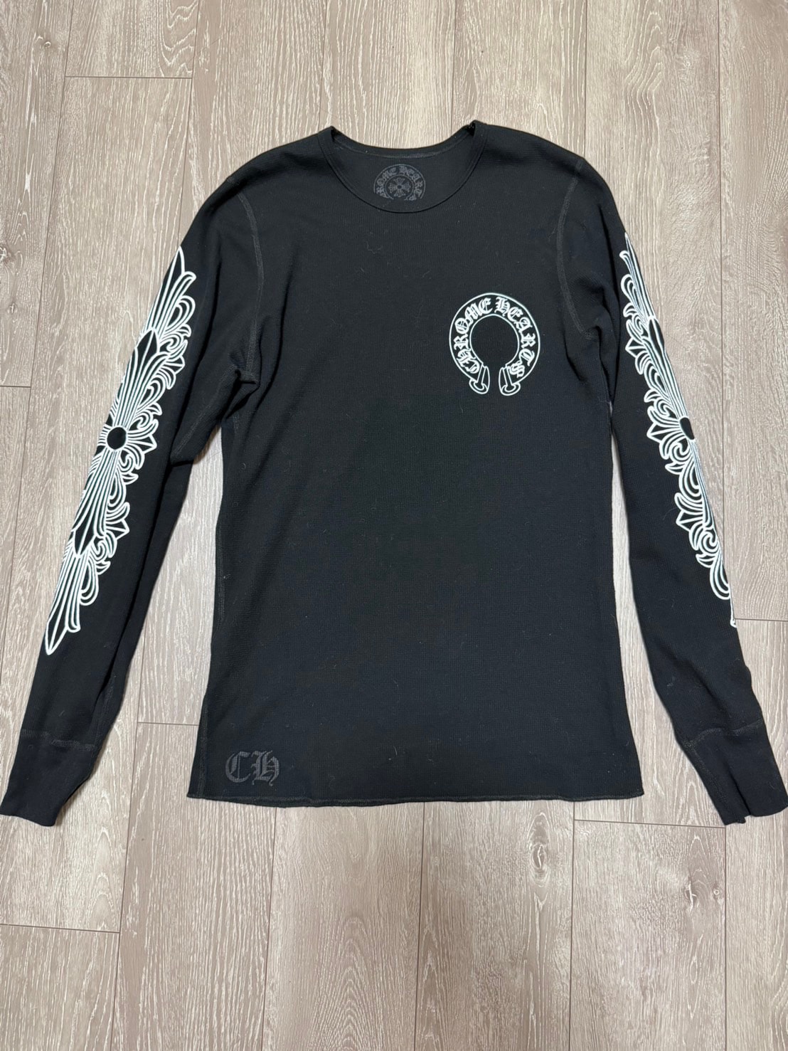 Chrome Hearts Horseshoe Thermal L/S T-Shirt "Black"