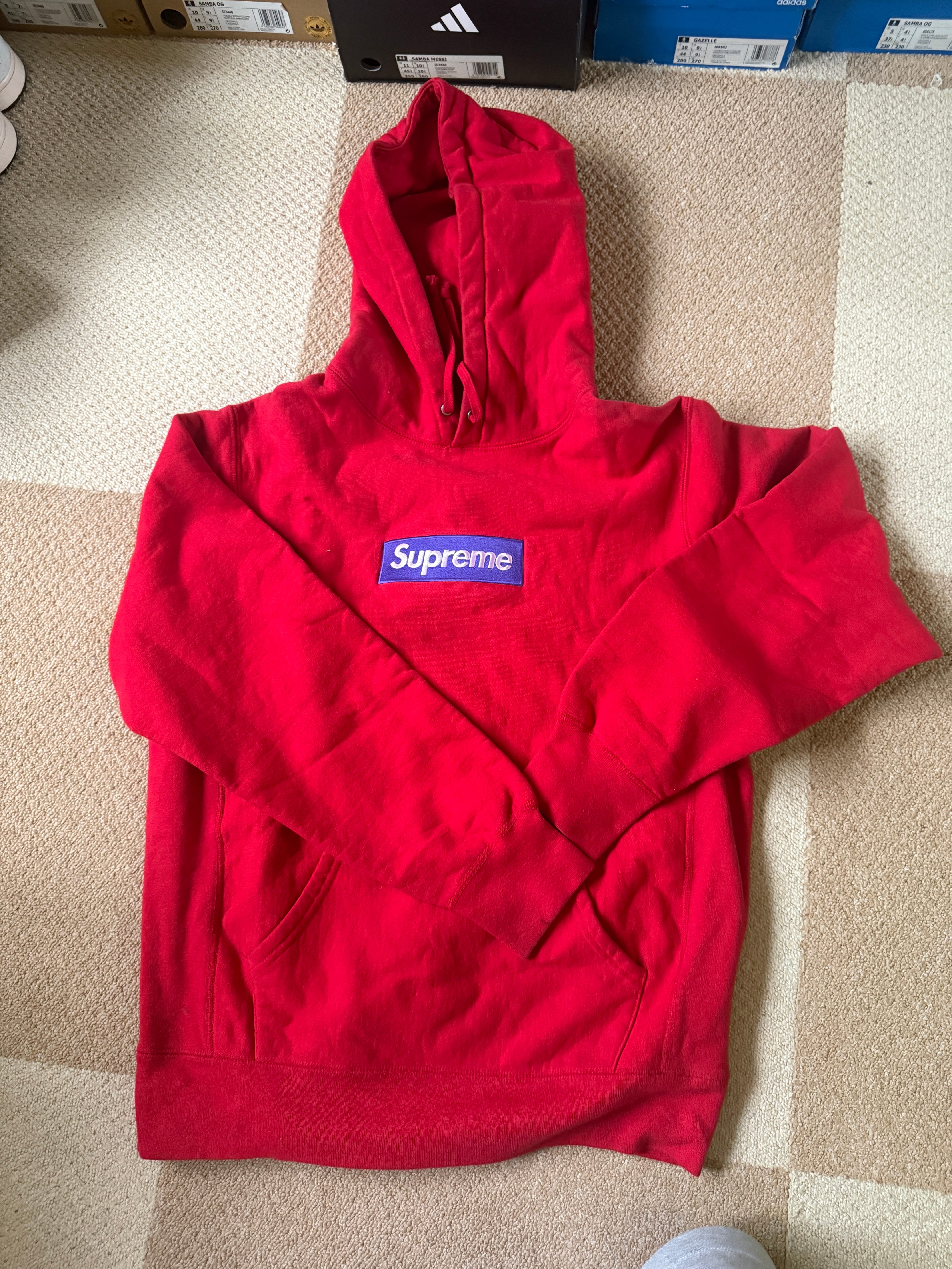 Supreme Box Logo Hooded Sweatshirt "Red" (17FW)