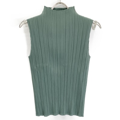 プリーツプリーズ 22AW PP23JK121 グリーン MONTHLY ノースリーブ カットソー 3