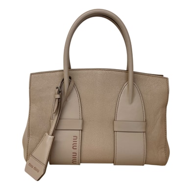 MIUMIU ミュウミュウ マドラス ハンドバッグ ハンドバッグ 5BA101 ゴートスキン ピンク レディース【中古】