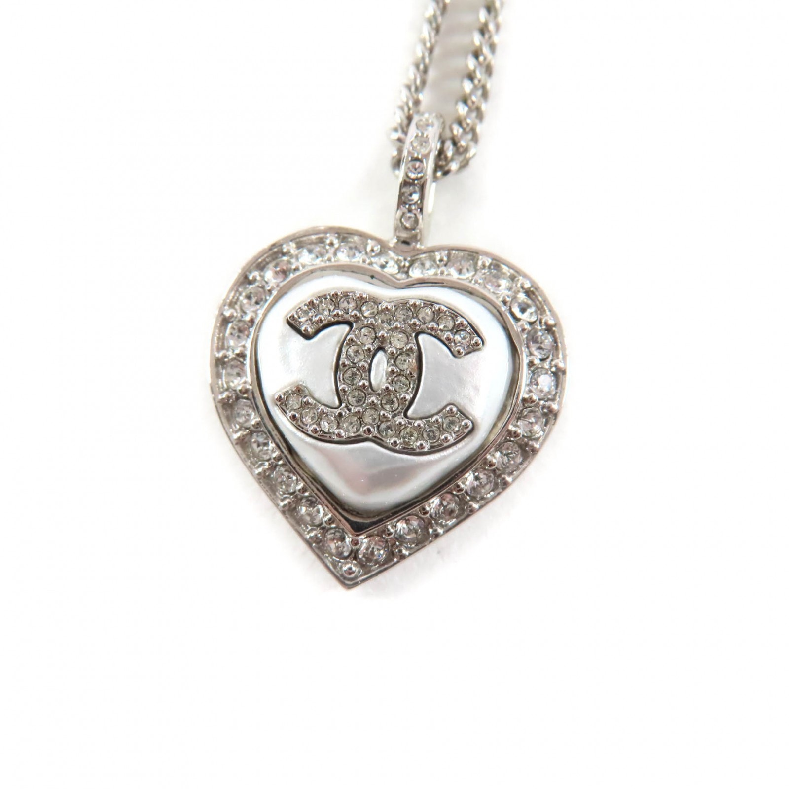 極美品 シャネル ネックレス シルバー レディース B23B