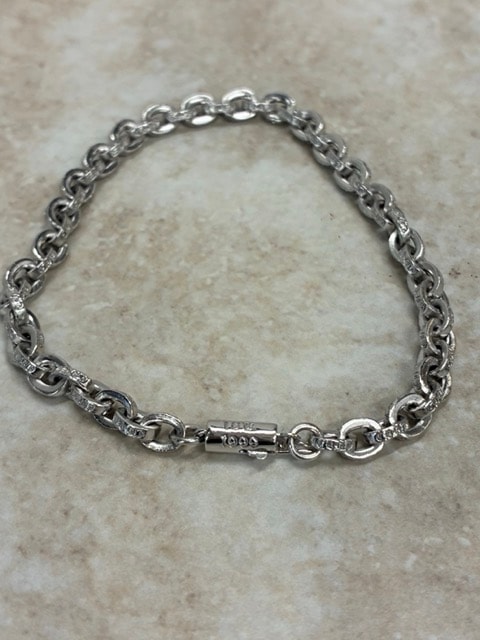 【Chrome Hearts】「ペーパーチェーン」8インチホワイトゴールド