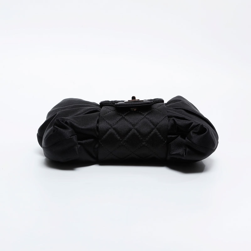 シャネル CHANEL 12番台 2008-2009 サテン リボン ショルダーバッグ【中古】