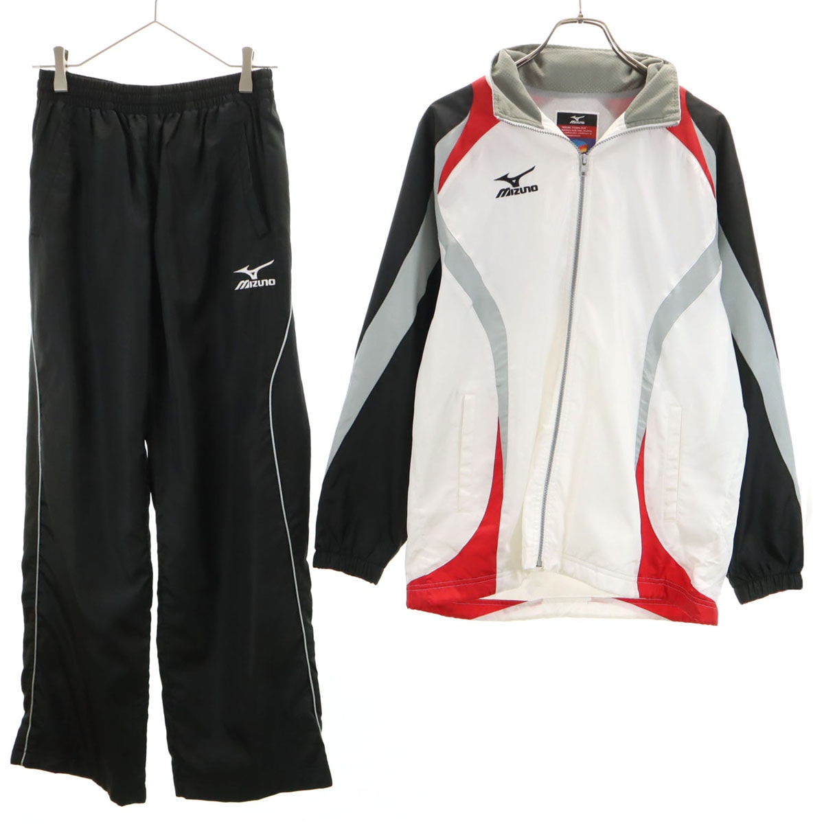 Mizuno ミズノ トレーニング ウインドブレーカー 上下セットアップ S ブラック ジャケット 裏トリコット