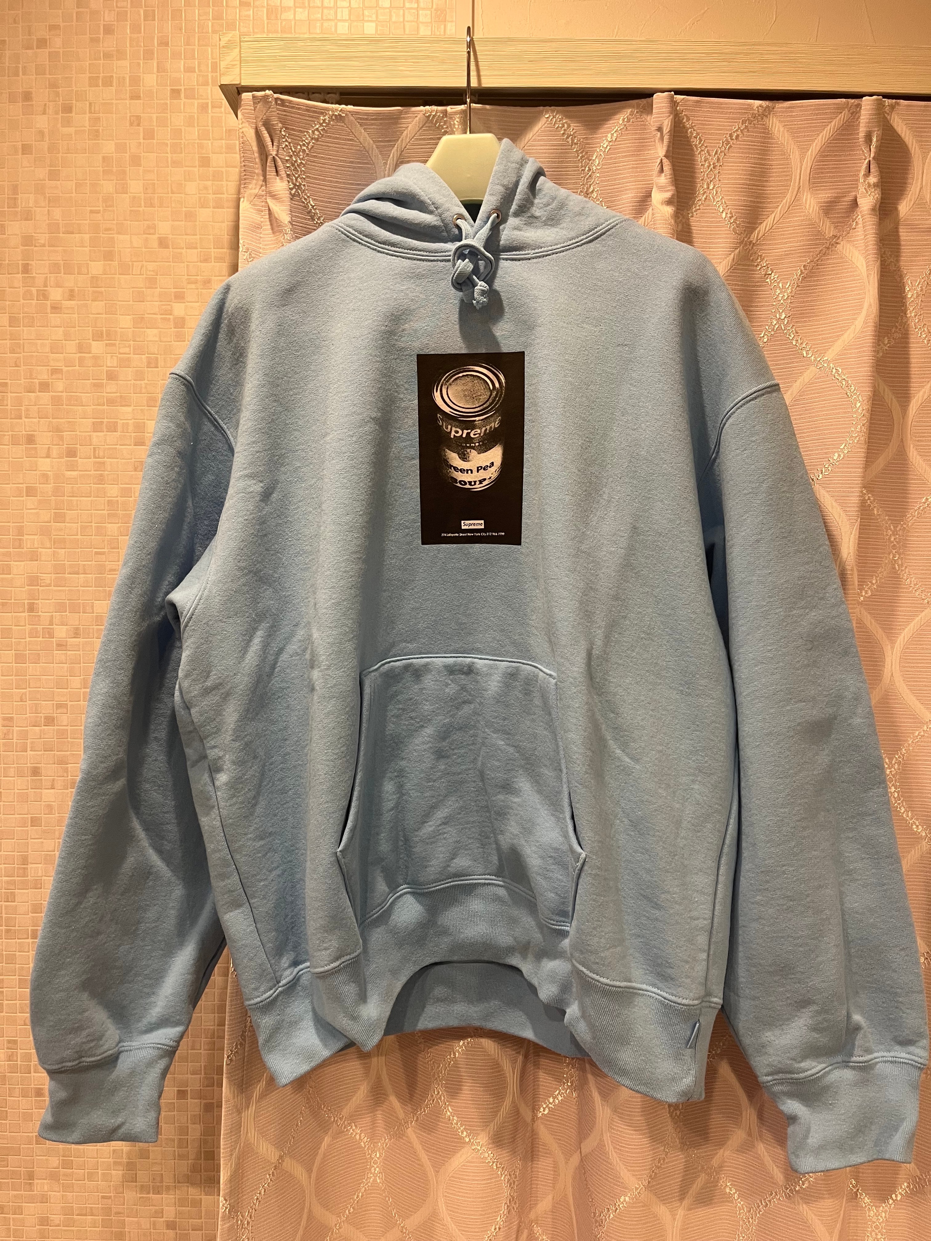 Supreme Soup Can Hooded Sweatshirt "Light Blue"