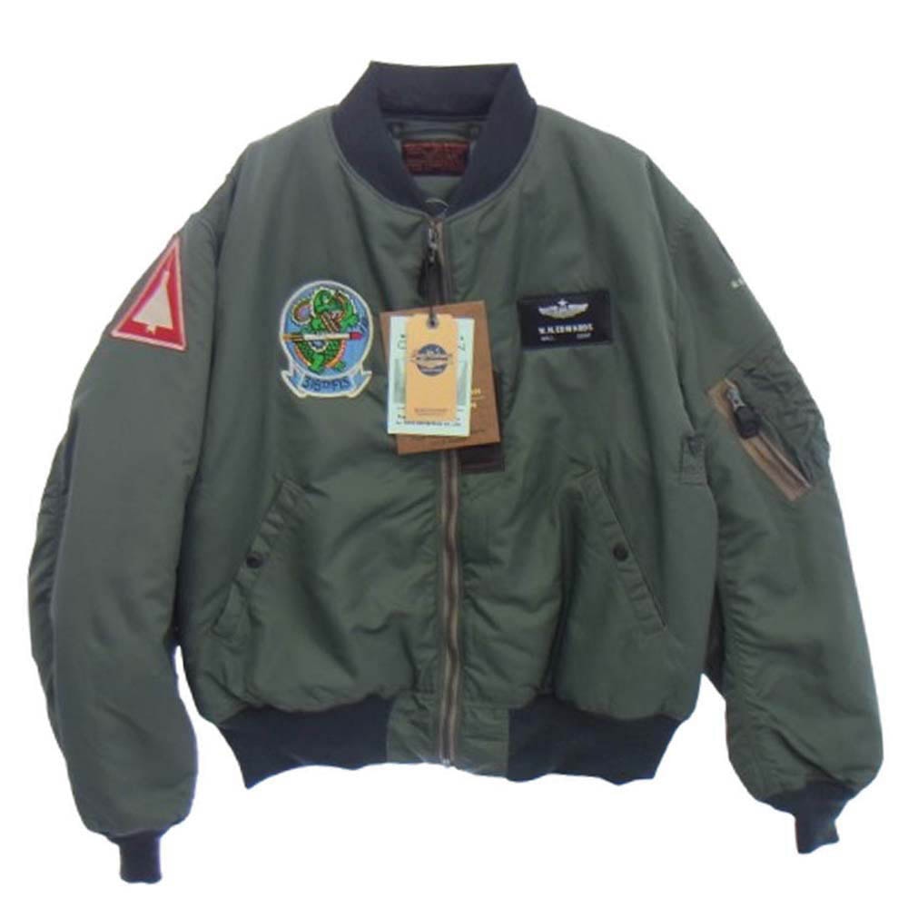 バズリクソンズ ジャケット BR15329 MA-1 1st Model Albert Turner 318th FTR.INTCP.SQ. GREEN DRAGONS フライトジャケット アルバートターナー アウター ミリタリー ジャケット【新古品】【中古】