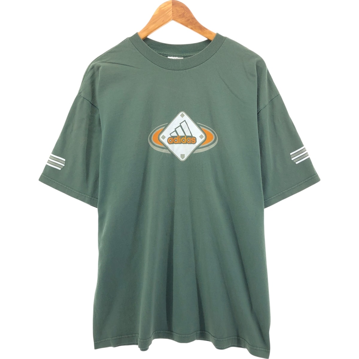 古着 90年代 アディダス adidas ロゴプリントTシャツ USA製 メンズL相当 ヴィンテージ/eaa562496