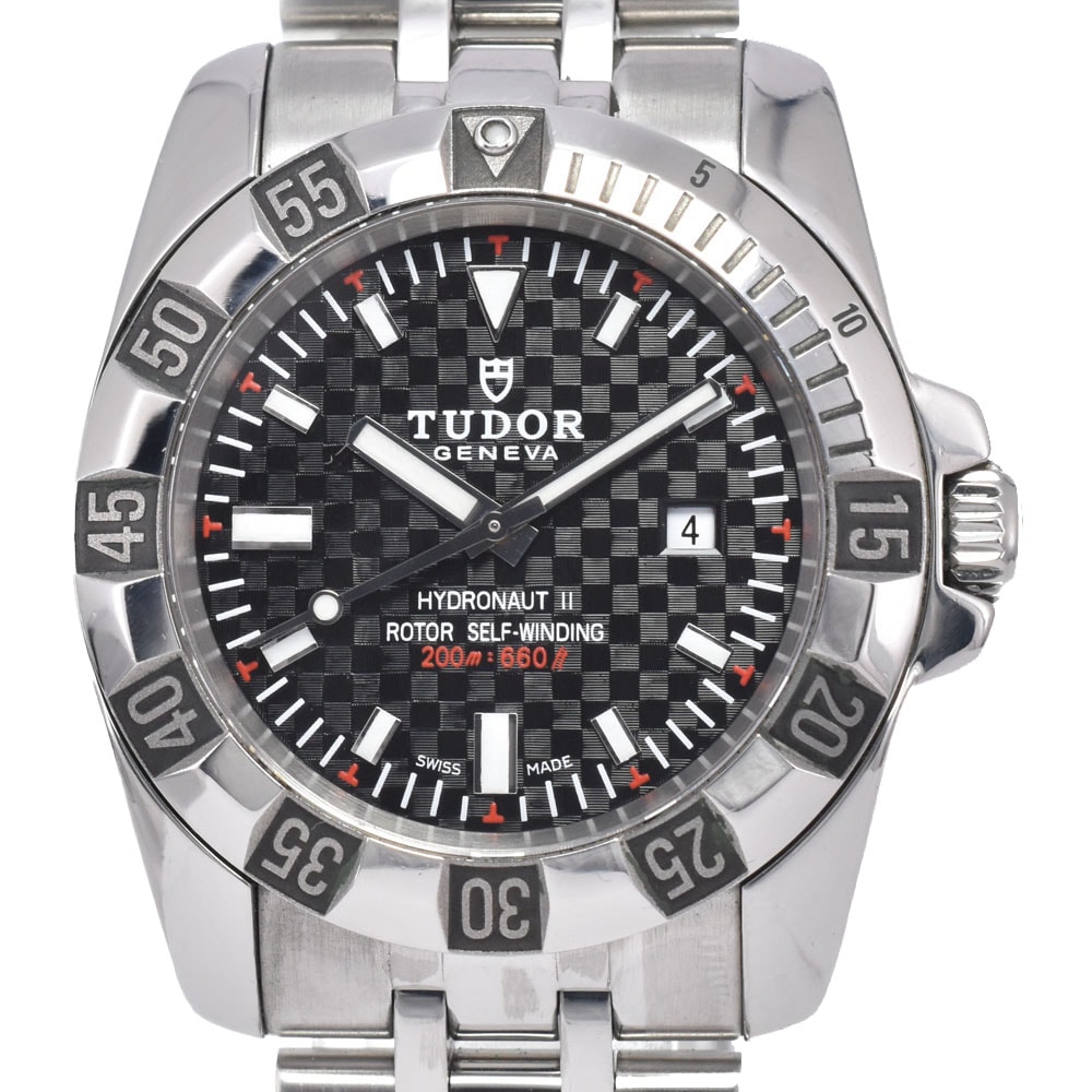 チューダー TUDOR 24030 ハイドロノートII デイト ブラック 自動巻き レディース 良品 保証書付き 腕時計 R#149221