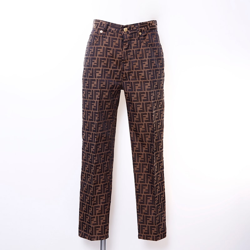 フェンディ FENDI 29インチ ズッカ パンツ【中古】