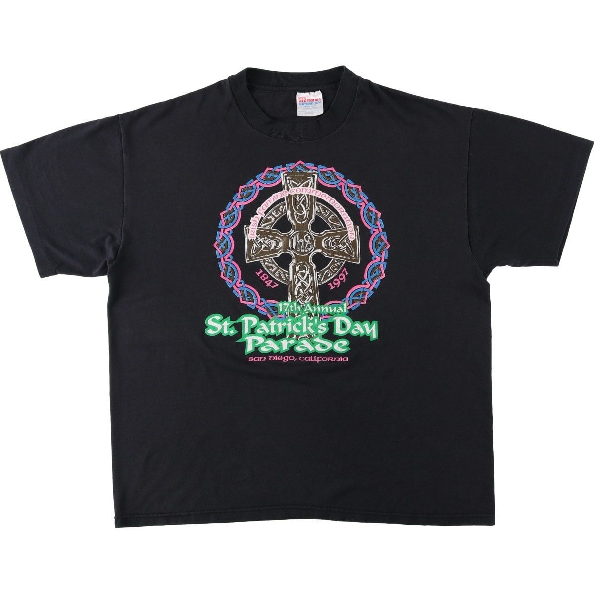 古着 90年代 ヘインズ Hanes St. Patrick's Day Parade プリントTシャツ USA製 メンズL相当 ヴィンテージ/eaa653948