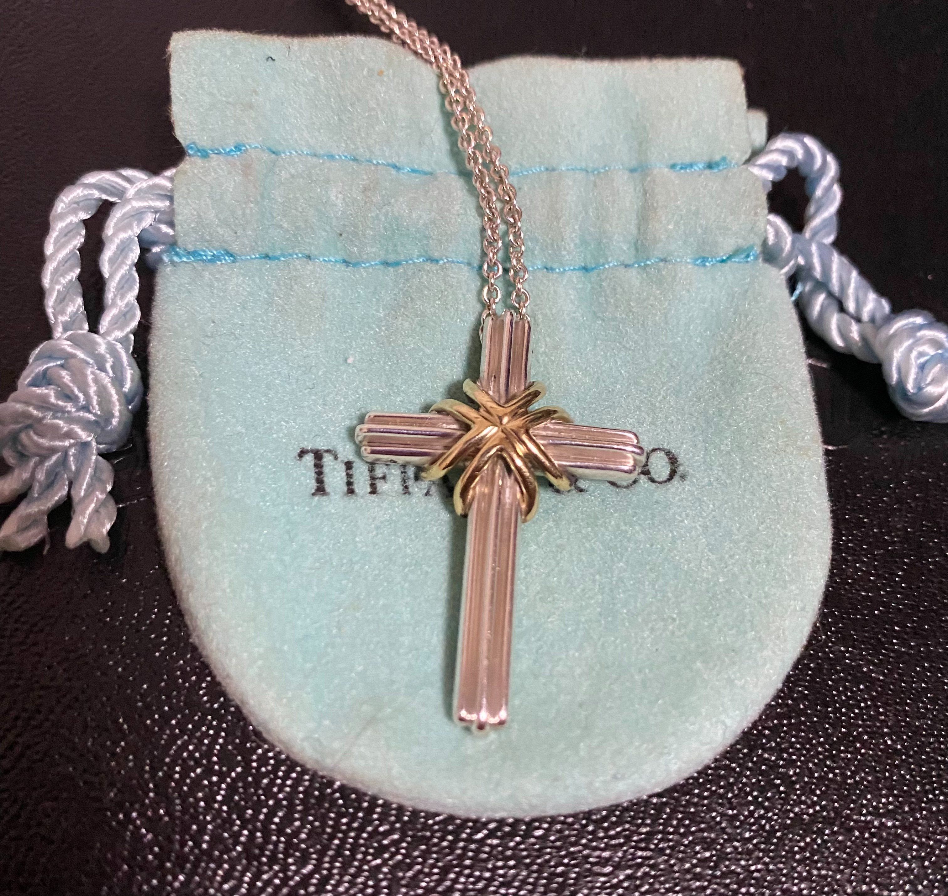 ティファニー ロザリオクロスネックレス 