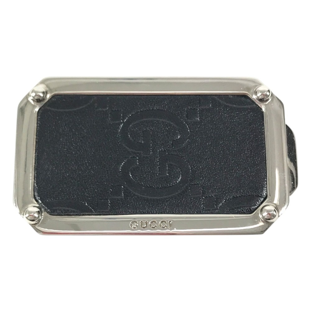 グッチ GUCCI GG ロゴ 不明 財布 札ばさみ マネークリップ レザー ブラック 美品