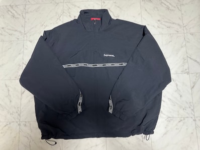 Supreme Logo Taping Track Jacket "Black"