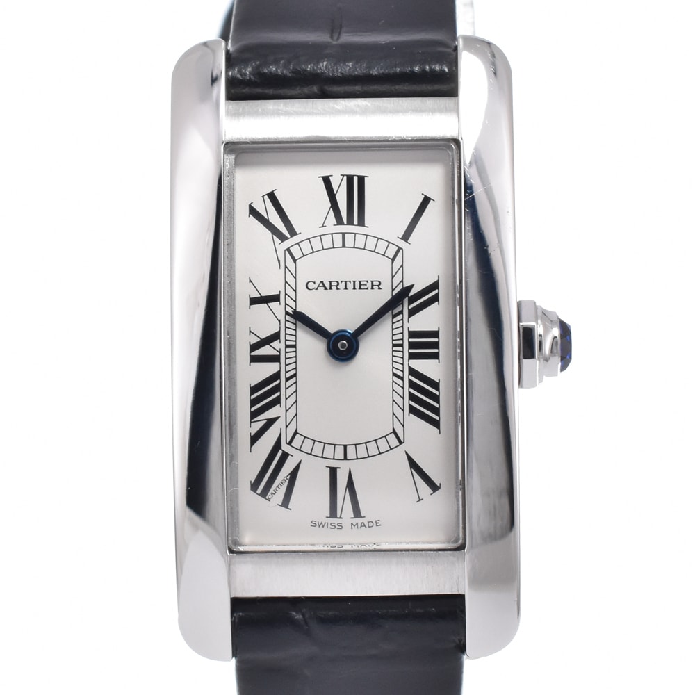 カルティエ CARTIER WSTA0016 タンクアメリカン SM シルバー クォーツ レディース 美品 保証書付き 腕時計 M#151217