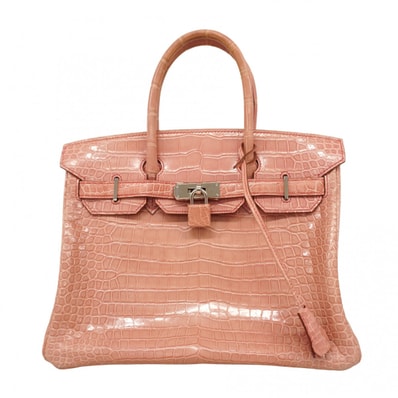 ★最終価格★SALE【6bb1961-g】エルメス ハンドバッグ バーキン30ヴェルソ ポロサス フューシャピンク ローズショッキング シルバー金具 □M刻印【中古】レディース