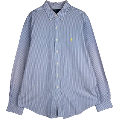 古着 ラルフローレン Ralph Lauren CLASSIC FIT クラシックフィット 長袖 ボタンダウンストライプシャツ メンズXL相当/eaa628990