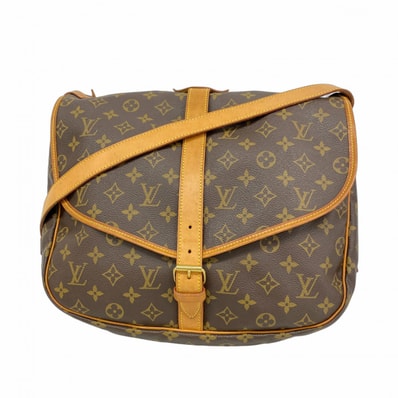 【6dd4729】ルイヴィトン ショルダーバッグ モノグラム ソミュール35 M42254 ブラウン【中古】レディース